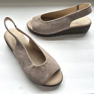 SAYDO Peep Toe Wedge Heel Sandal Womens Comfort Shoe Travel Slingback 41 10-10.5